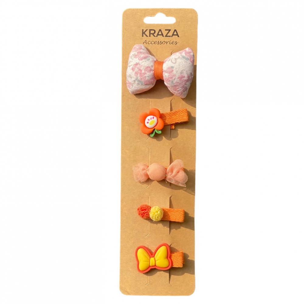 Girls Hair Clips - knot orange 