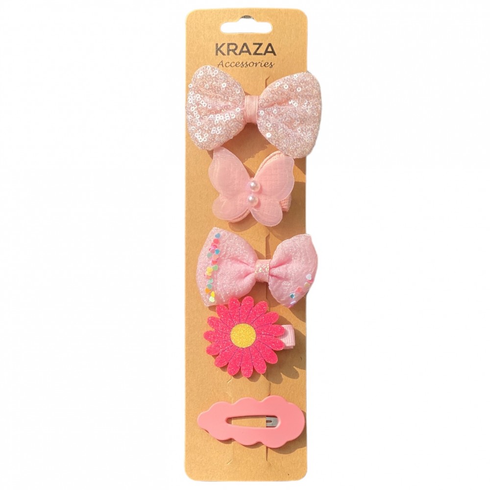 Girls Hair Clips - knot pink