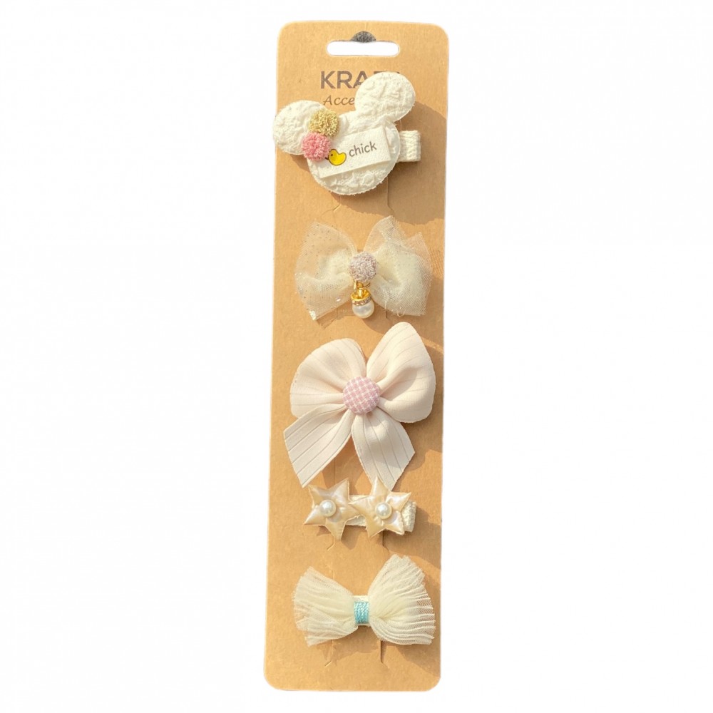 Girls Hair Clips mickey knot pink 