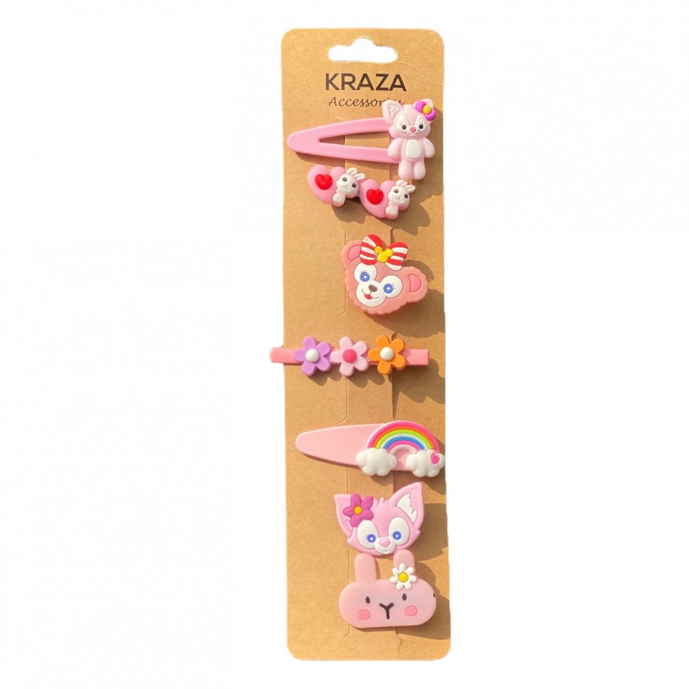 Girls Hair Clips pink-4