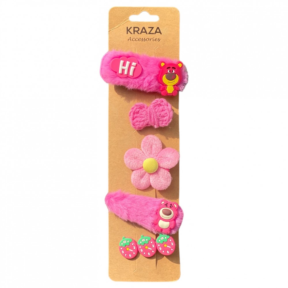 Girls Hair Clips pink hi