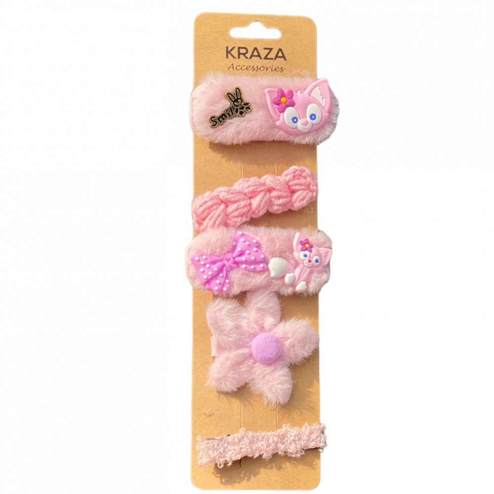 Girls Hair Clips pink simple