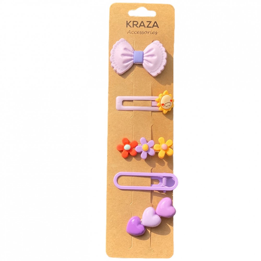 Girls Hair Clips purple bright