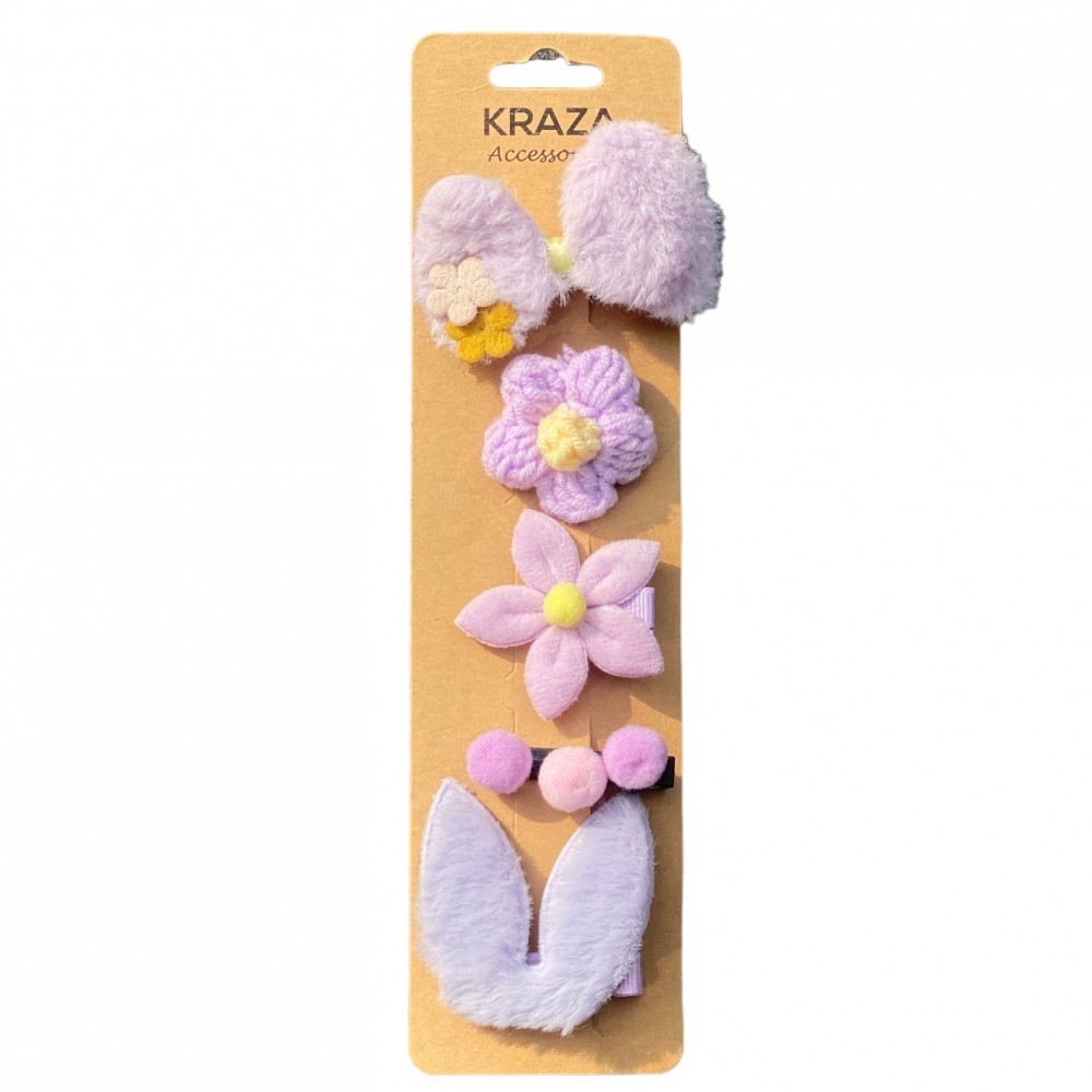 Girls Hair Clips purple simple