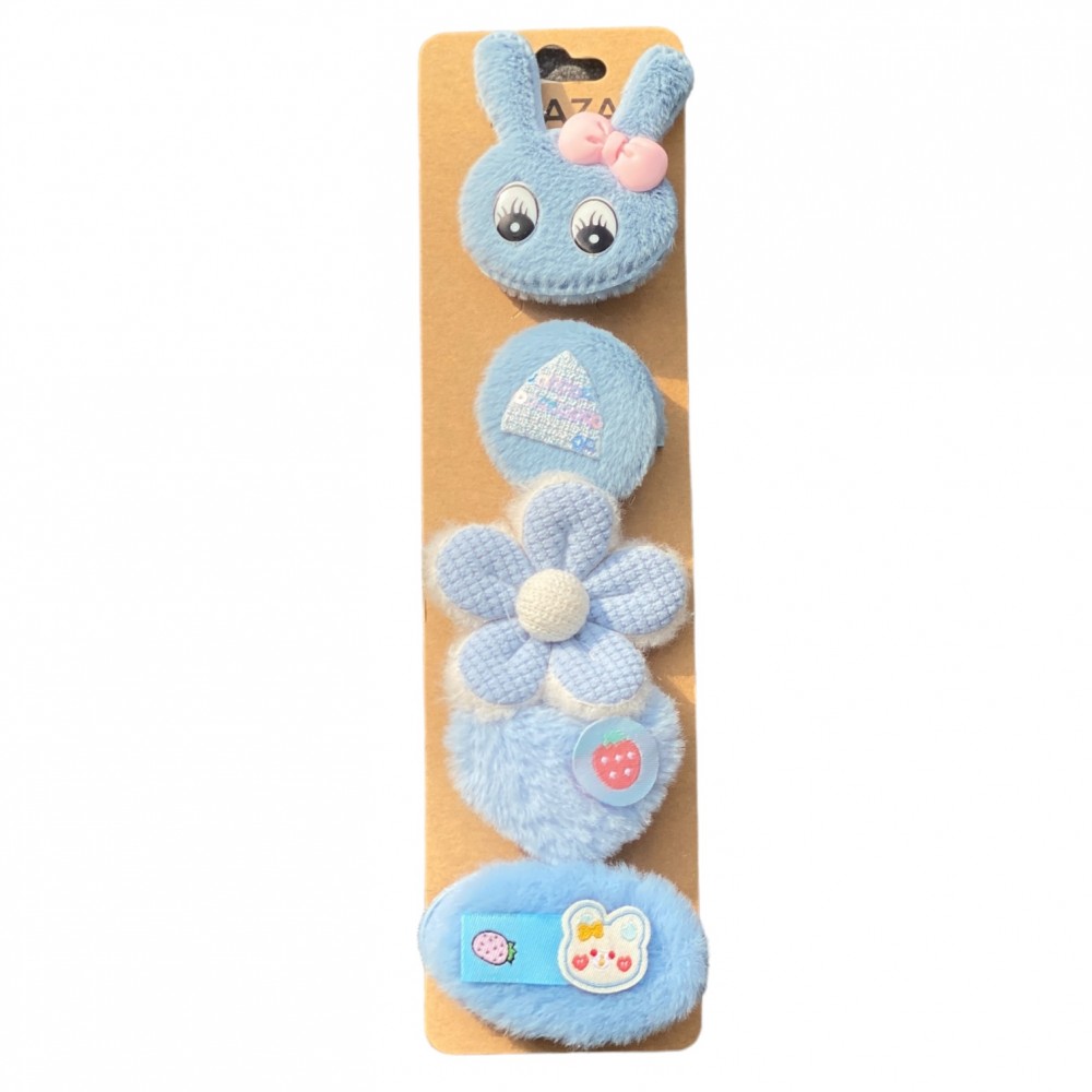 Girls Hair Clips rabbit blue 2