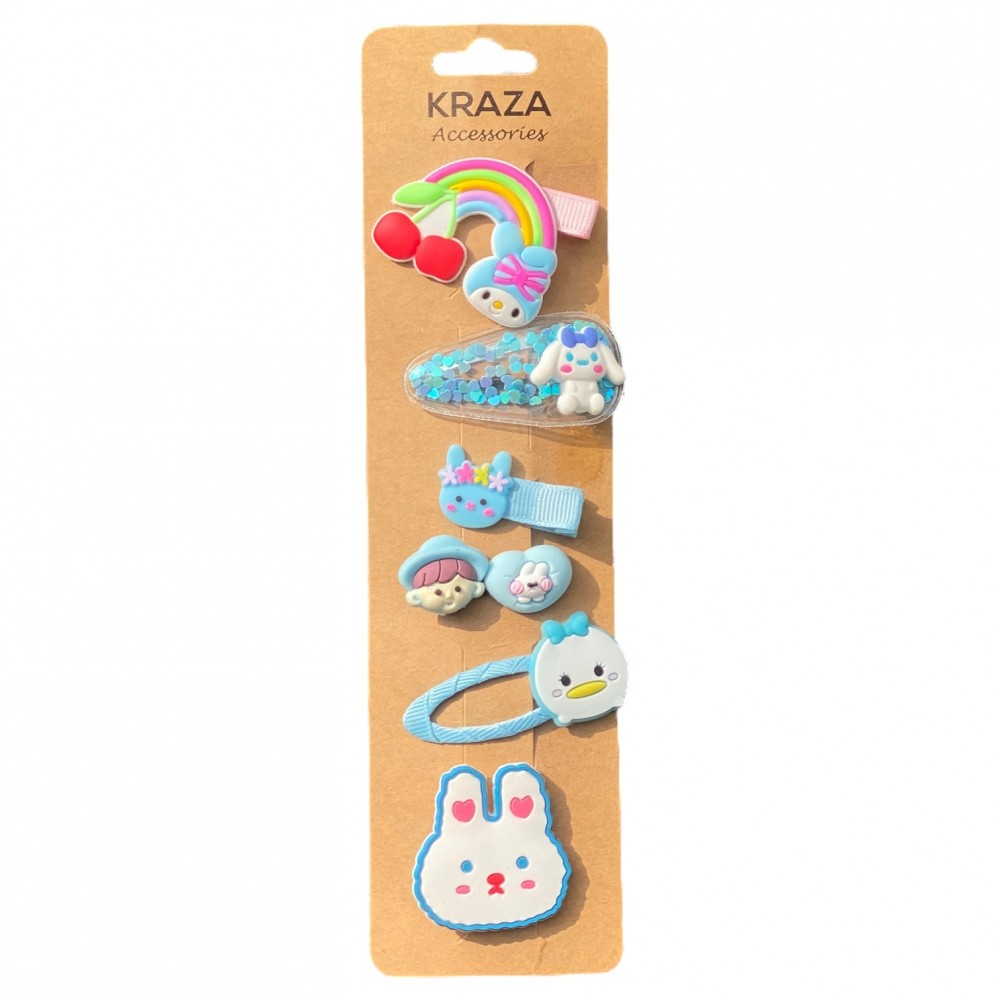 Girls Hair Clips rabbit blue 