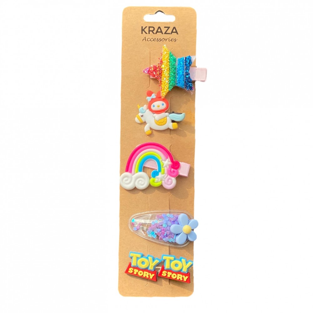 Girls Hair Clips rainbow