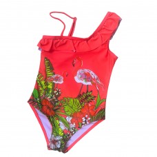 Girl Swimsuit Flamingo Coral