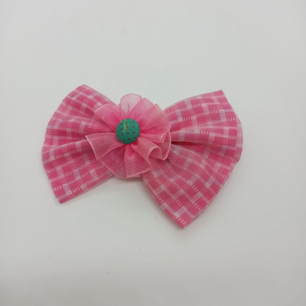 Girls Hair Clips Big Bow Tie Pink