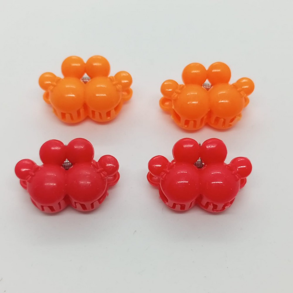 Girls Hair Clips Orange And Red
