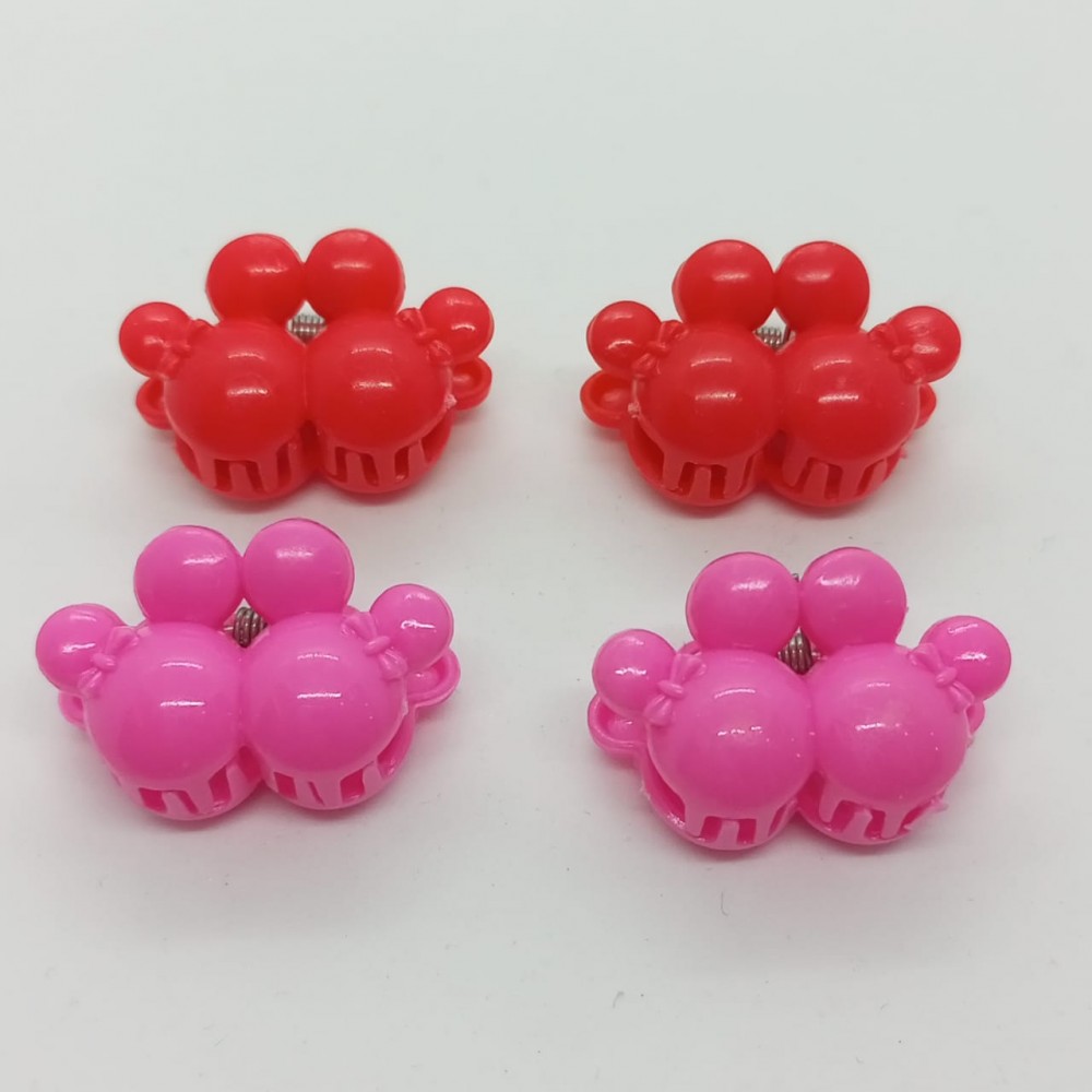 Girls Hair Clips Red And Pink