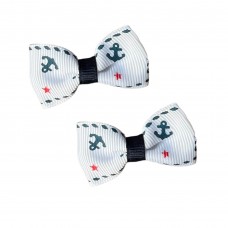 Girls Hair Clips Bow Tie Set Of 2 - Marins