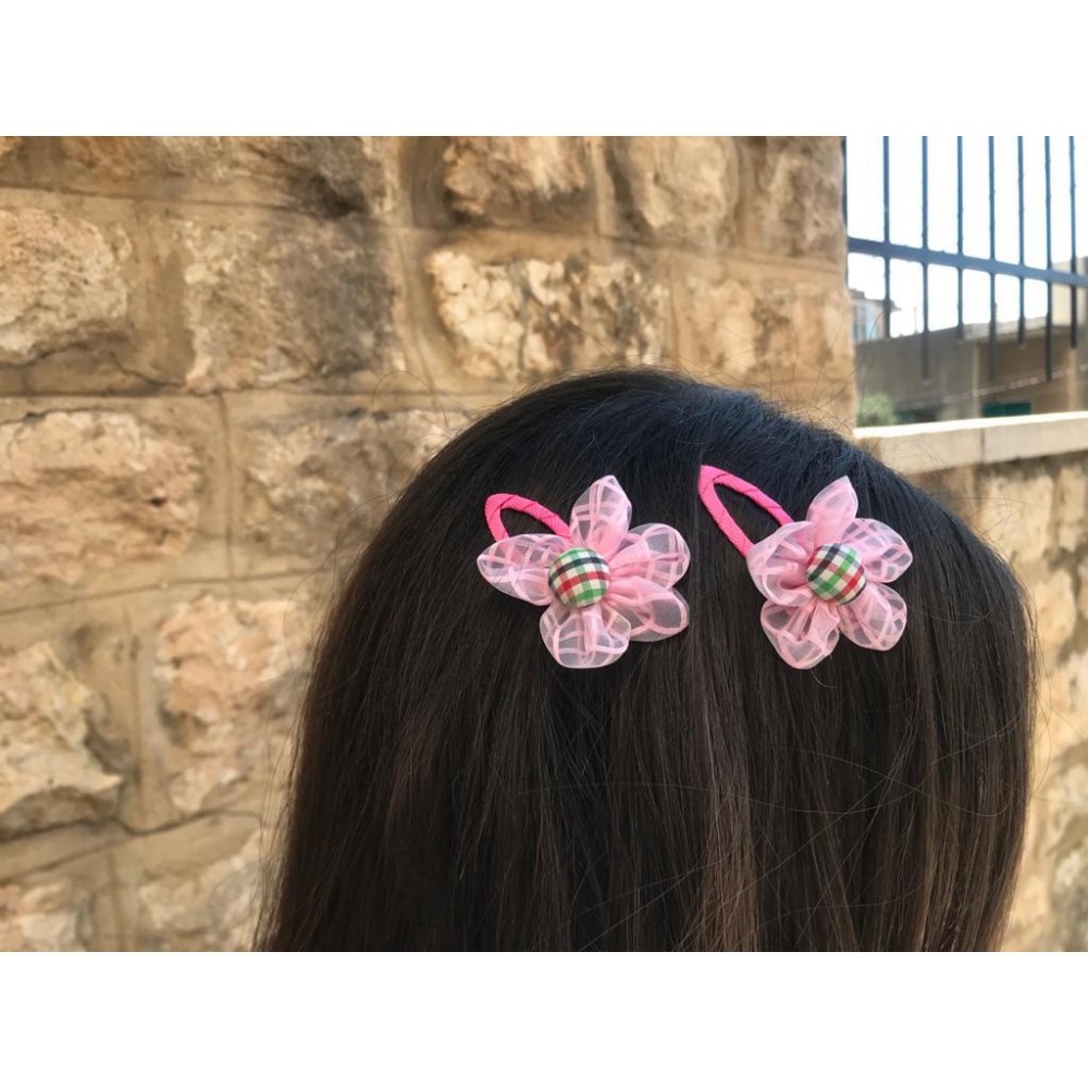 Girls Hair Clips Flower Pink 2