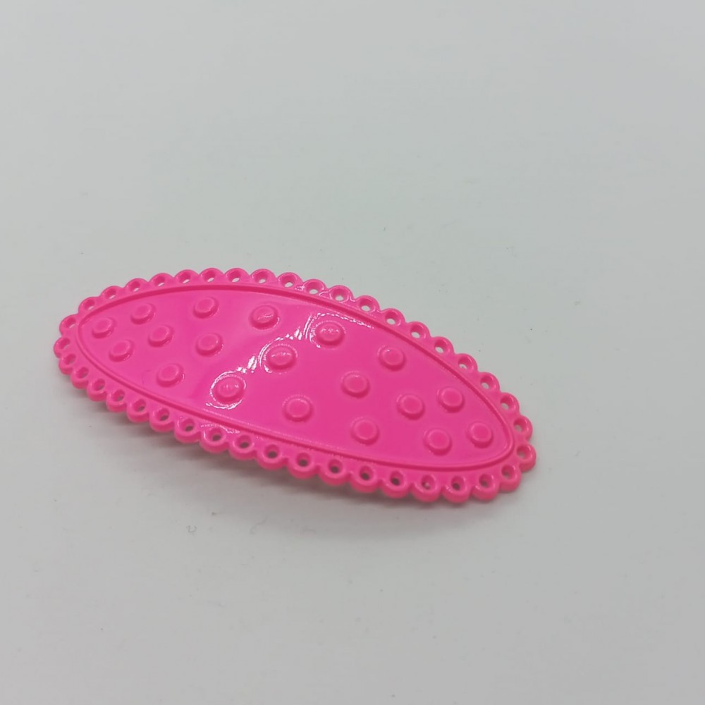 Girls Hair Clips Oval Pink