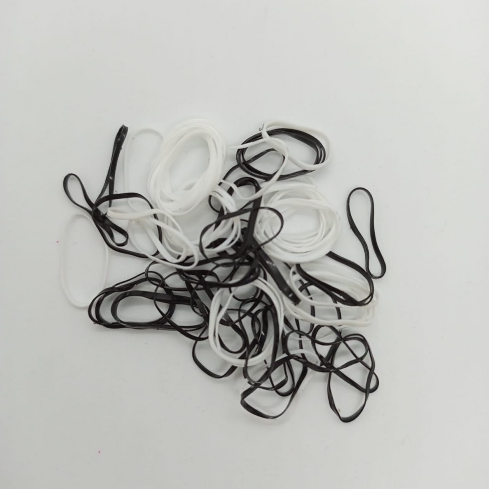 Hair Ties Small Elastic Black And White