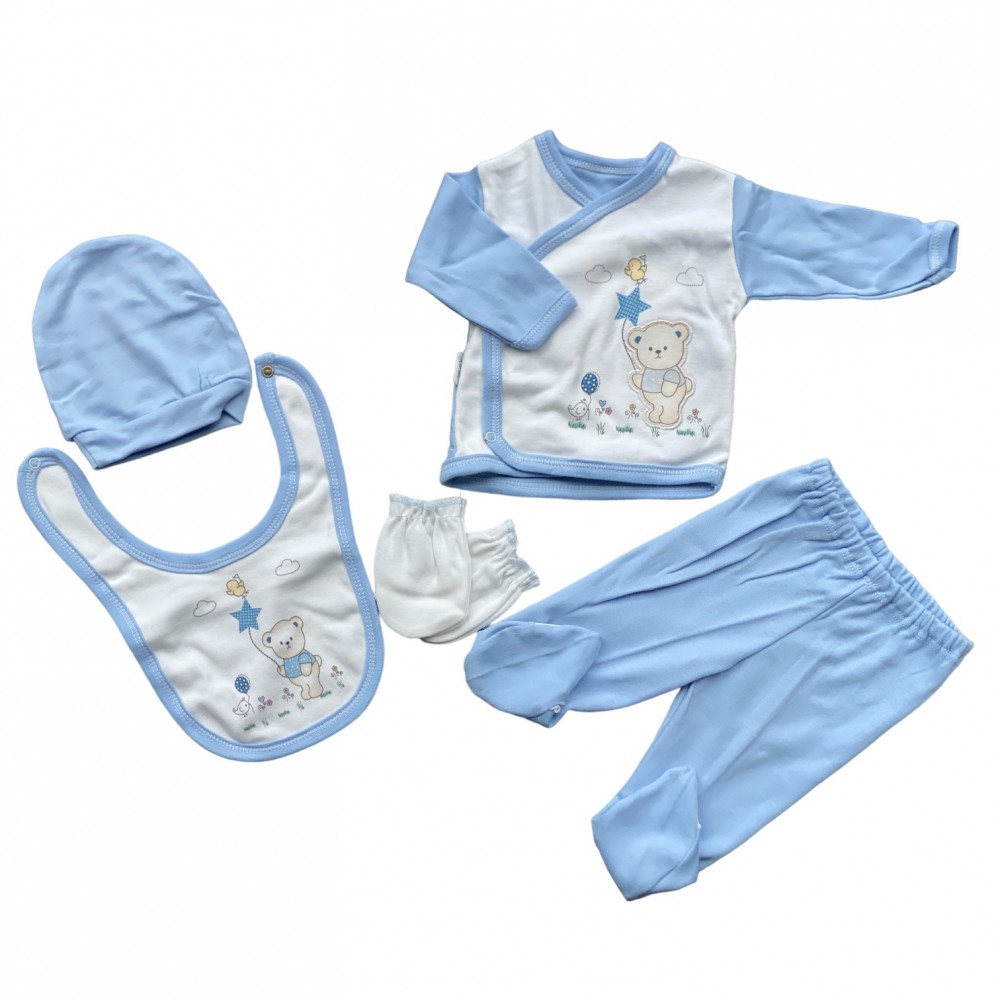 Newborn Baby Set Bear Blue Boy 