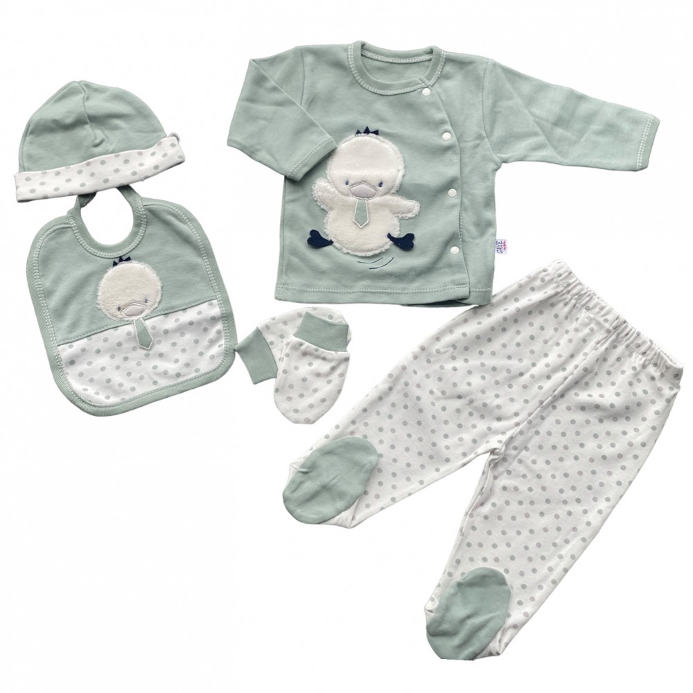 Newborn Baby Set Canard Green 