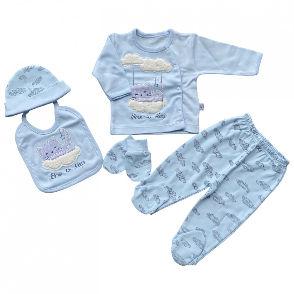 Newborn Baby Set Girl Cat Time To Sleep