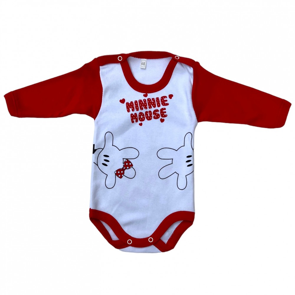 Newborn Bodysuit Minnie Mouse Hands 