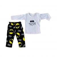 Newborn Pyjama Cotton Batman White