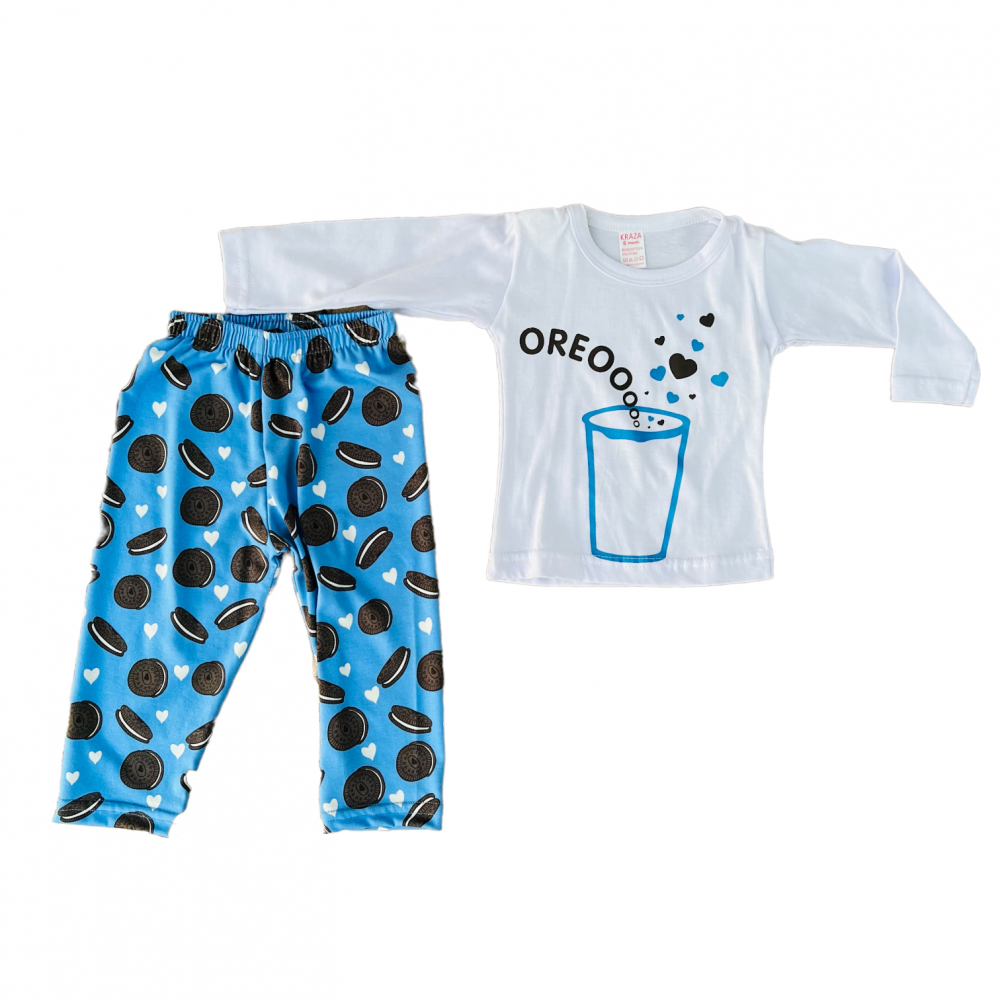Newborn Pyjama Cotton Oreo Blue