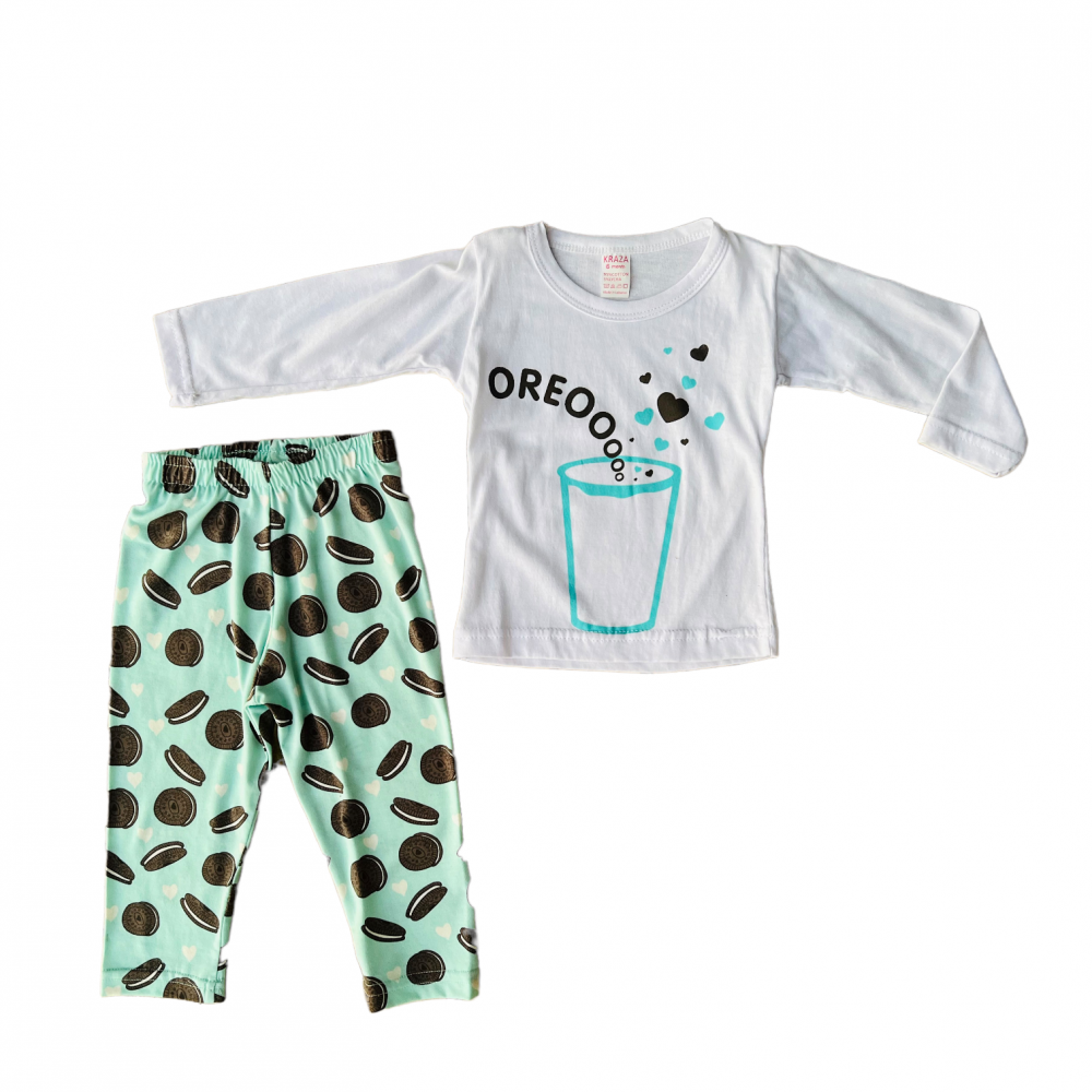 Newborn Pyjama Cotton Oreo Green