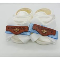 Eda Baby Newborn Boy Shoes - Blue Ribbon