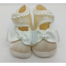 Eda Baby Newborn Girl Shoes - Princess White