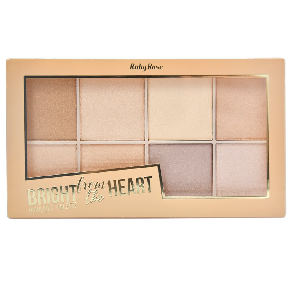 Ruby Rose Bright From The Heart Highlighter Palette