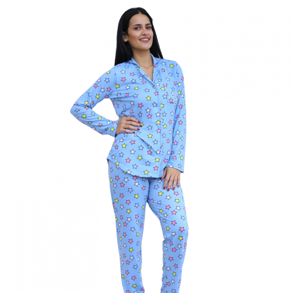 Women Pyjamas Blue Stars