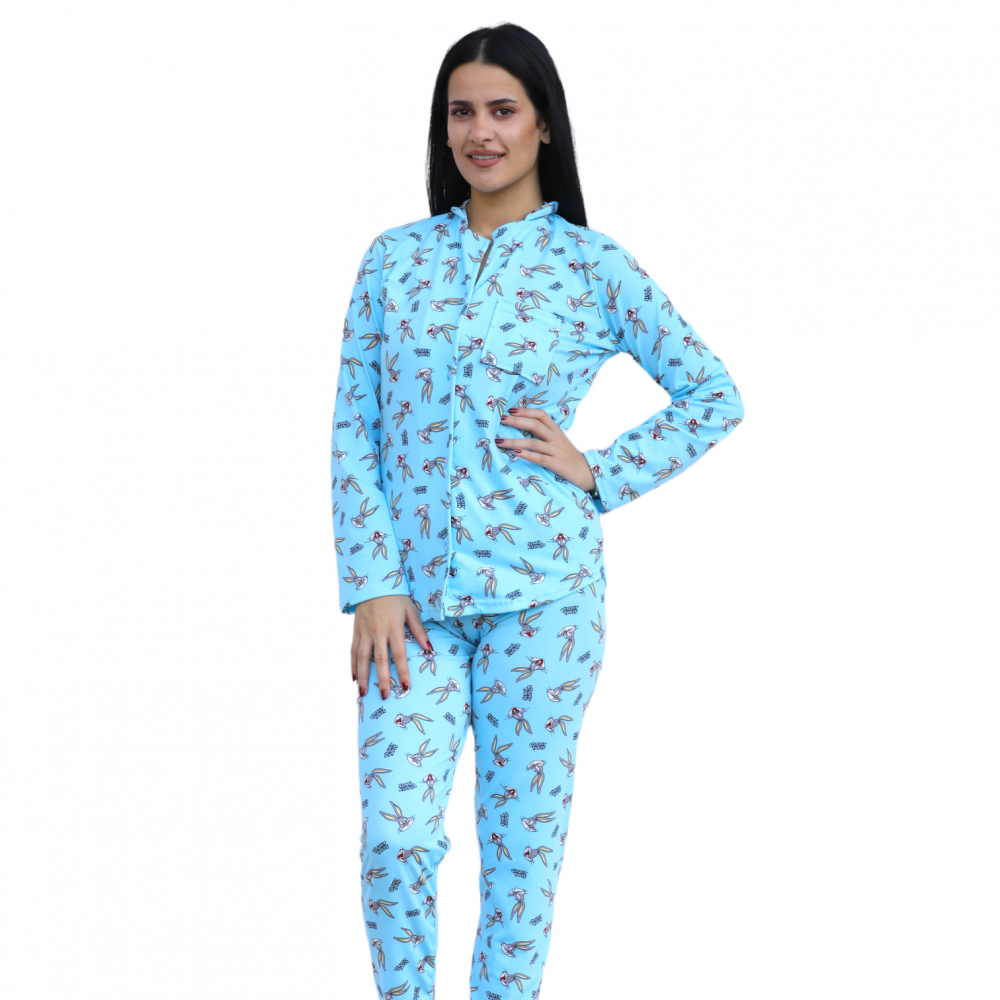 Women Pyjamas Blue Bunnies