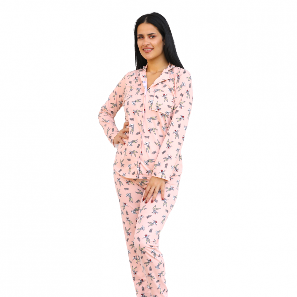 Women Pyjamas Pink Bunnies