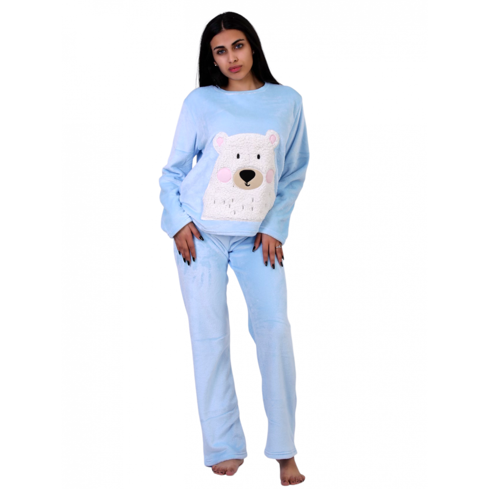 Women Pyjamas Bear Blue