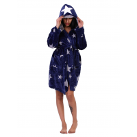 Women Sleep Robe Navy Stars