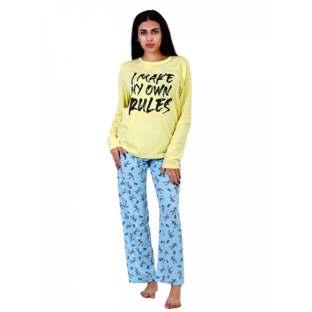 Women Pyjamas I Make My Own Rules Yellow