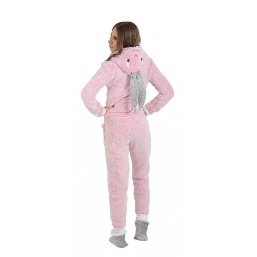 Women Sleep Overall Bunny - Pink