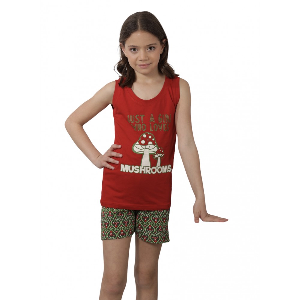 Kids Pyjamas Just A Girl Who Loves Mushroom