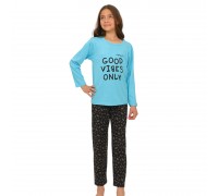 Kids Winter Pyjamas Good Vibes Only Blue