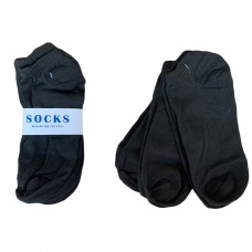 Socks Half Cut Black- Pack Of 3