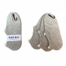 Socks  Medium Cut Grey- Pack Of 3