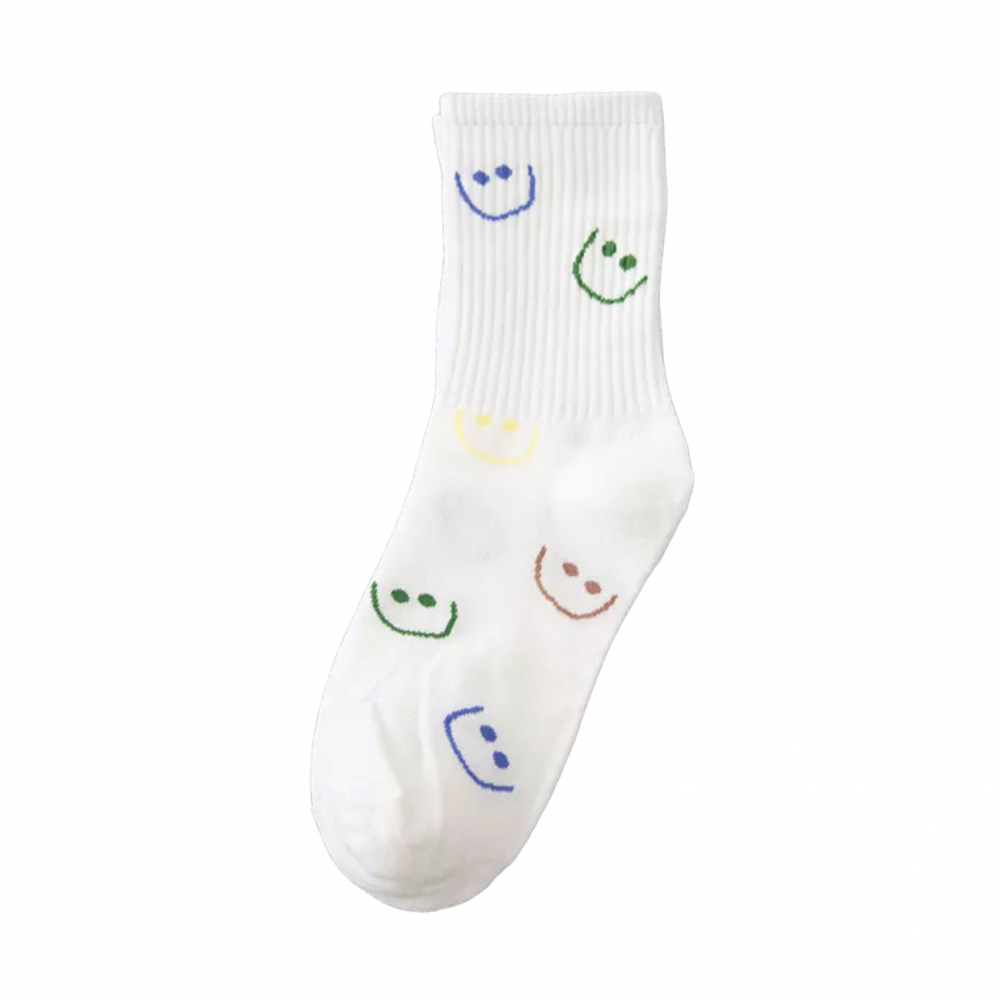 Socks Smiley Sign White