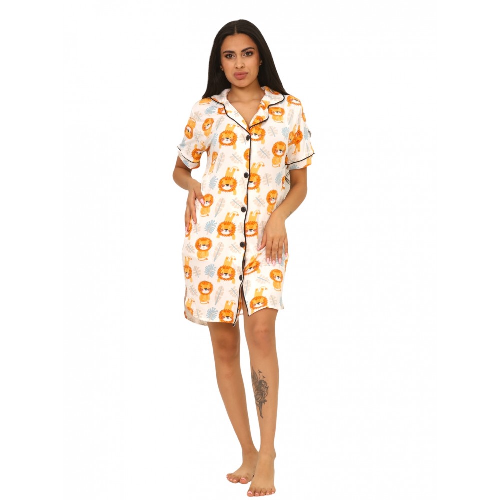 Woman Summer Pyjamas Dress Button Through Chase