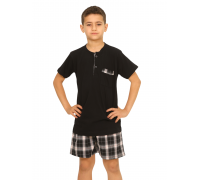 Kids Boys Pyjamas Classic - Black & Grey