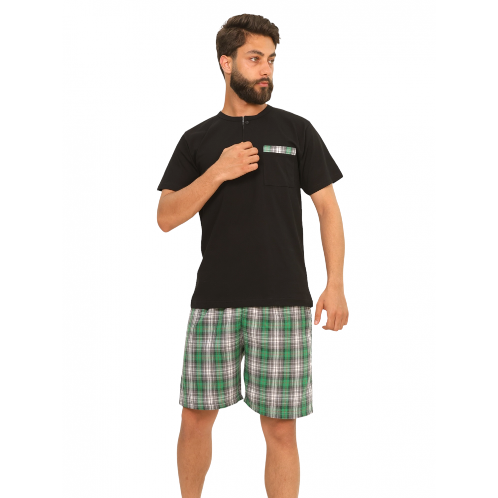 Men Summer Pyjama Classic - Black