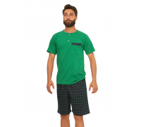 Men Summer Pyjama Classic - Green