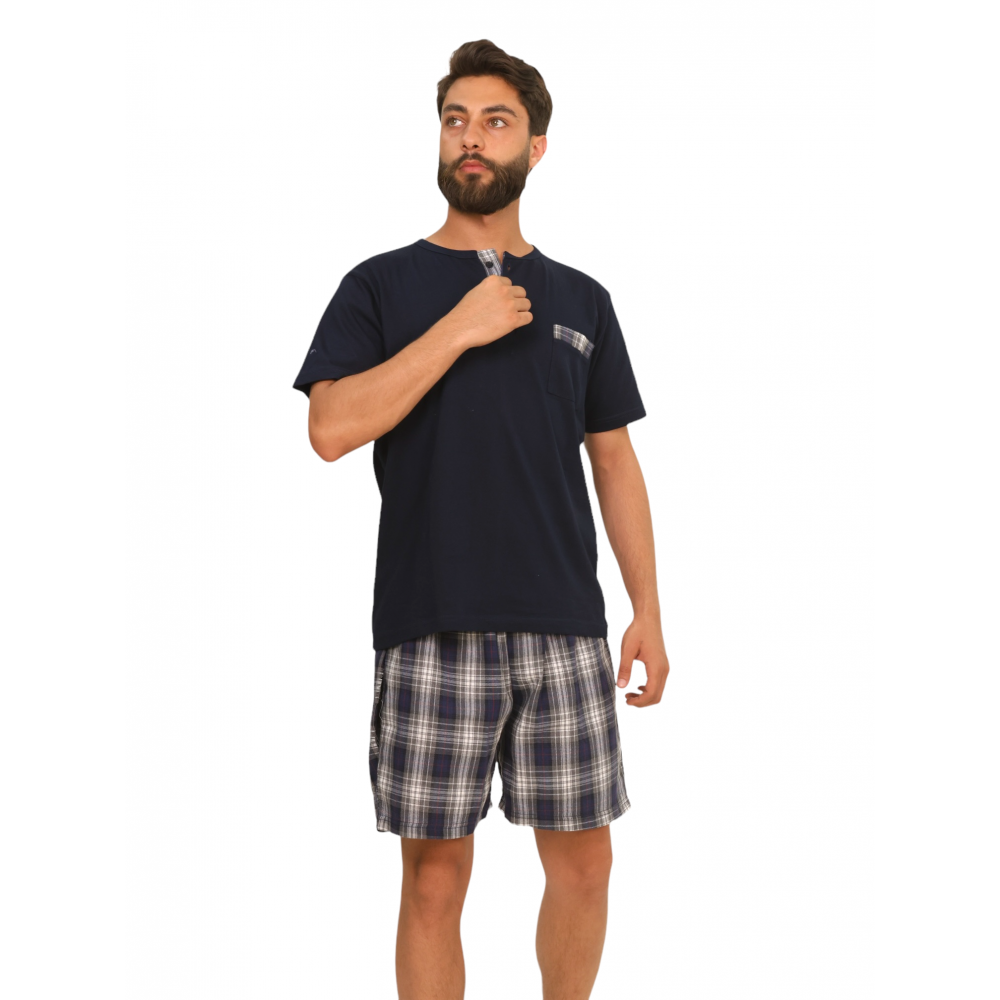 Men Summer Pyjama Classic - Navy