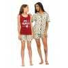 Woman Summer Pyjamas Set Shorts Button Trough Cookies