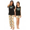 Girls Summer Pyjamas Forest Girl Black