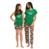 Woman Summer Pyjamas Pants Forest Girl Green