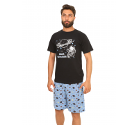Men Summer Pyjama Cotton - Space Explorer